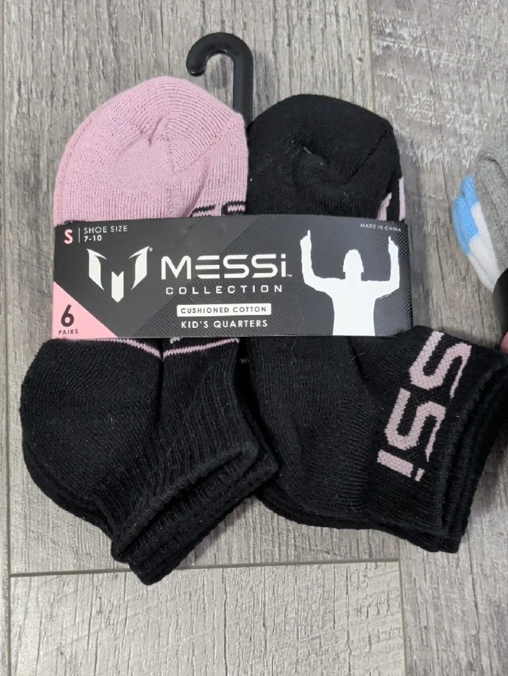 MESSI Collection Kids Socks - Set Of Crew And Ankle 6packs. Kids Shoe Size 7-10.